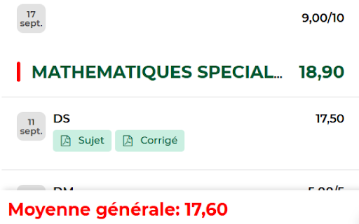 Return Pronote Average  from Chrome web store to be run with OffiDocs Chromium online