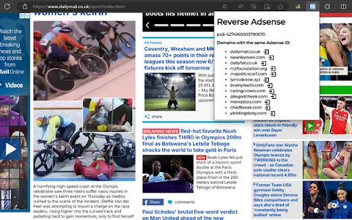 Reverse Adsense  from Chrome web store to be run with OffiDocs Chromium online