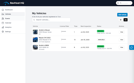 RevHostHQ Helper for Turo  from Chrome web store to be run with OffiDocs Chromium online
