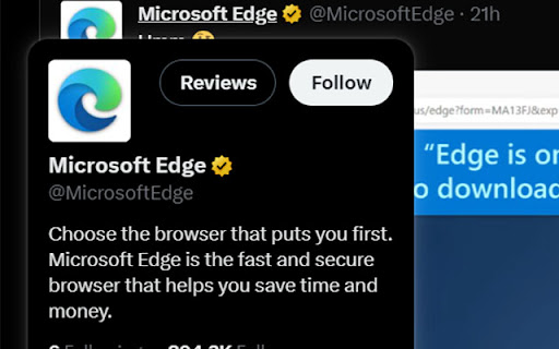 ReviewDB Twitter  from Chrome web store to be run with OffiDocs Chromium online
