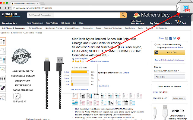 ReviewMeta.com Review Analyzer  from Chrome web store to be run with OffiDocs Chromium online
