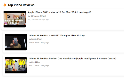 ReviewVerdicts: Buy best Amazon products using video reviews!  from Chrome web store to be run with OffiDocs Chromium online