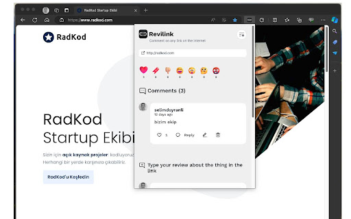 Revilink Webext  from Chrome web store to be run with OffiDocs Chromium online