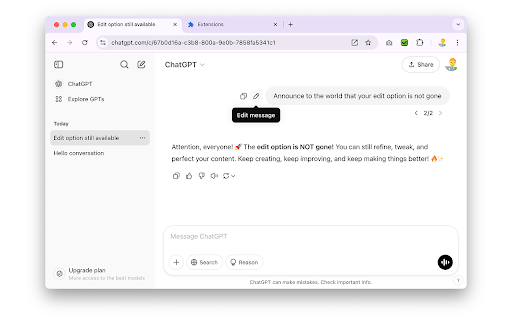 Revive Edit Button  from Chrome web store to be run with OffiDocs Chromium online