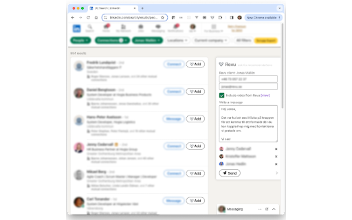 Revu LinkedIn Tool  from Chrome web store to be run with OffiDocs Chromium online