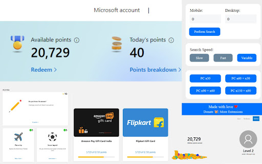 Rewards Search Automator Old  from Chrome web store to be run with OffiDocs Chromium online