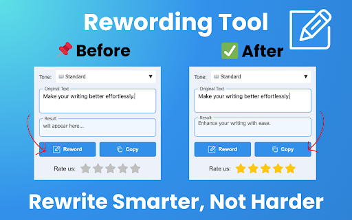 Rewording Tool  from Chrome web store to be run with OffiDocs Chromium online