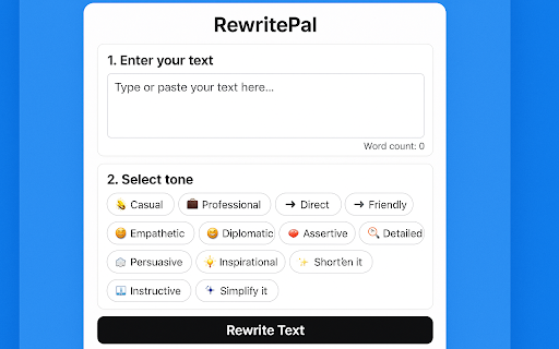 RewritePal  from Chrome web store to be run with OffiDocs Chromium online