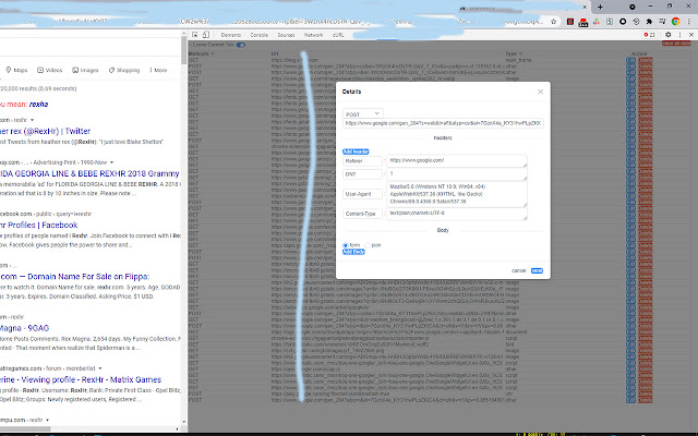 reXHRTools  from Chrome web store to be run with OffiDocs Chromium online