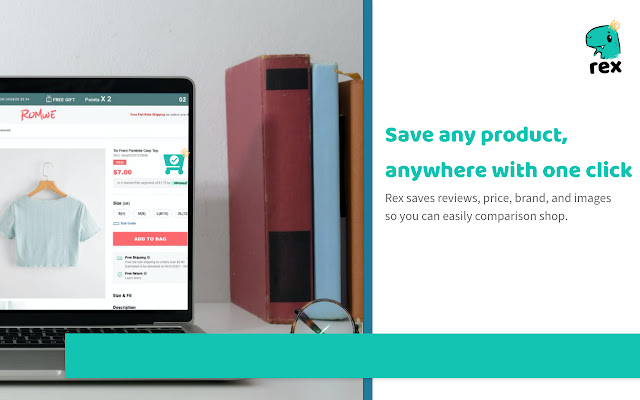 Rex Social Shopping Assistant  from Chrome web store to be run with OffiDocs Chromium online