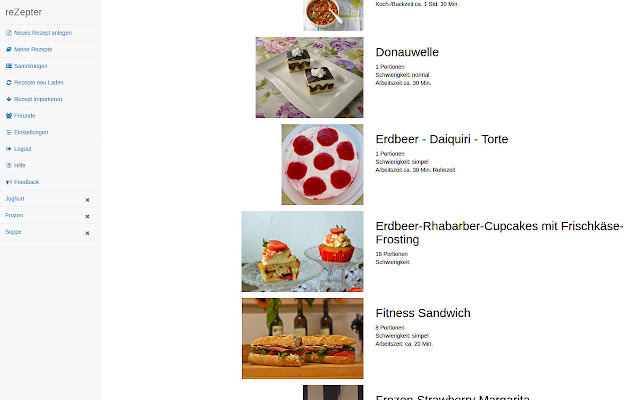 Rezepthos  from Chrome web store to be run with OffiDocs Chromium online
