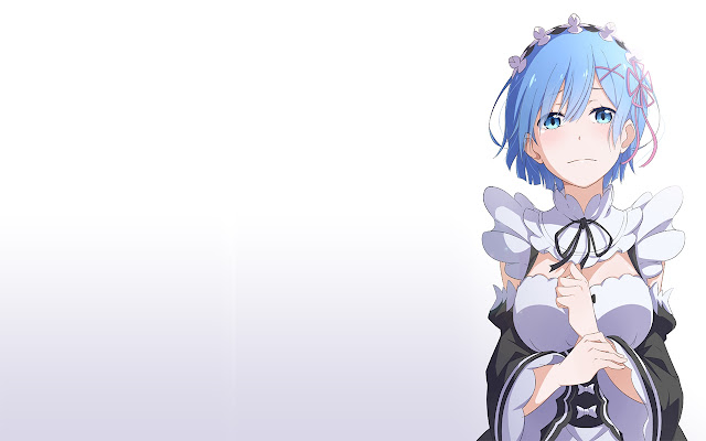 Re:zero Nice White Rem Theme  from Chrome web store to be run with OffiDocs Chromium online