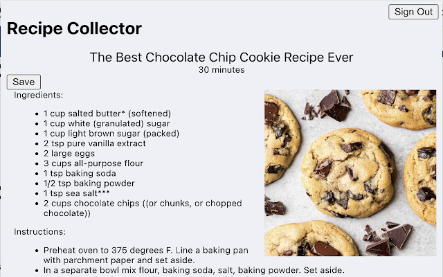Rez Recipe Collector  from Chrome web store to be run with OffiDocs Chromium online