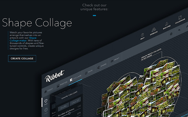 Ribbet Shape Collage  from Chrome web store to be run with OffiDocs Chromium online