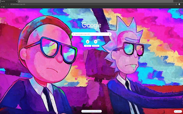 Rick and Morty 2K Theme  from Chrome web store to be run with OffiDocs Chromium online