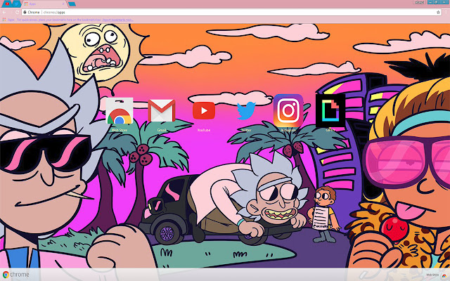Rick AND Morty: Chrome 웹 스토어의 Big Rick ART Theme 2017이 OffiDocs Chromium 온라인에서 실행됩니다.