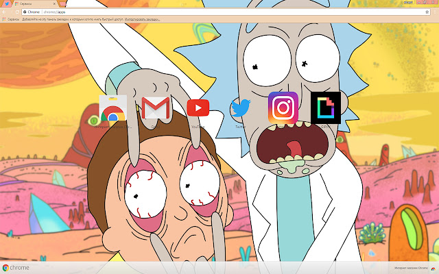 Rick ȘI Morty: Tema 2017 fără timp pentru a explica din magazinul web Chrome va fi rulată cu OffiDocs Chromium online