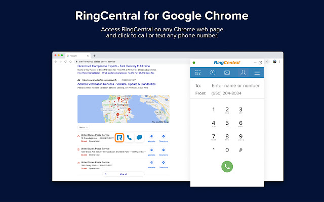 RingCentral for Google  from Chrome web store to be run with OffiDocs Chromium online