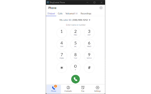 RingCentral Phone for erecruit  from Chrome web store to be run with OffiDocs Chromium online