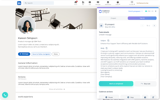 Ringover Cadence  from Chrome web store to be run with OffiDocs Chromium online