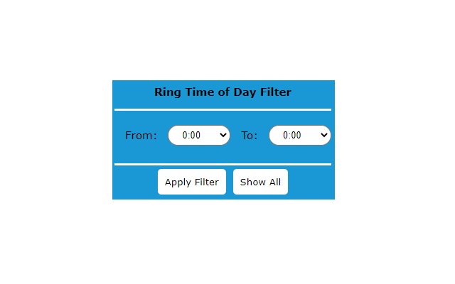 Ring: Time of Day filter  from Chrome web store to be run with OffiDocs Chromium online