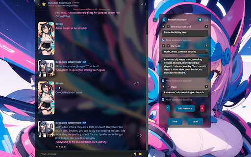 Rinine CharacterAI Tools Lite  from Chrome web store to be run with OffiDocs Chromium online