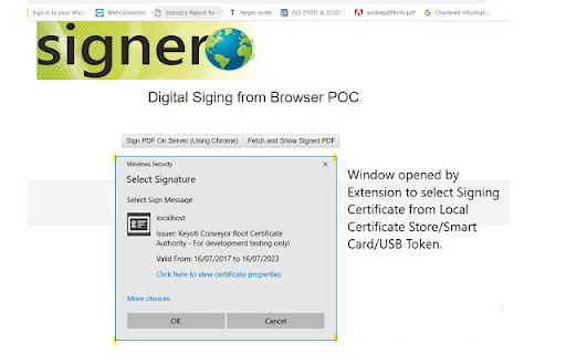 Rites Digital Server Signer  from Chrome web store to be run with OffiDocs Chromium online