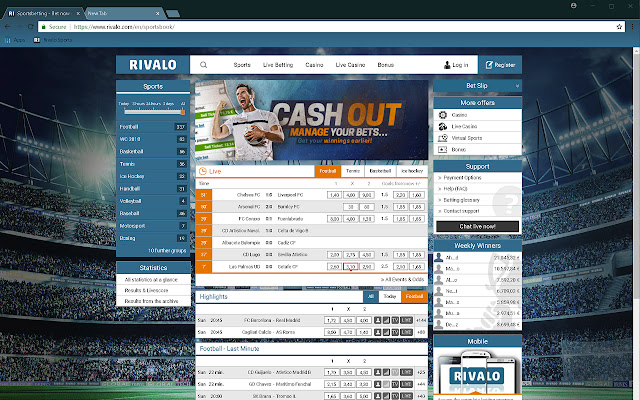 Rivalo Sports Theme  from Chrome web store to be run with OffiDocs Chromium online