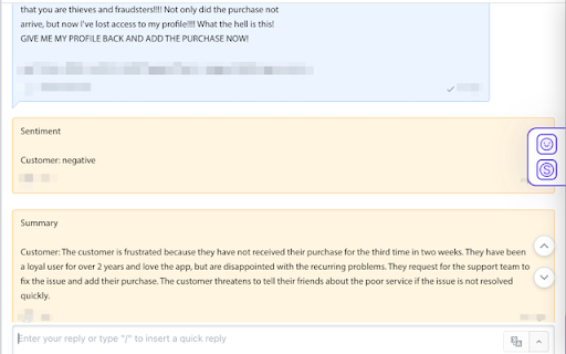 Rivelio AI: Sentiment Analysis and Conversation Summary  from Chrome web store to be run with OffiDocs Chromium online