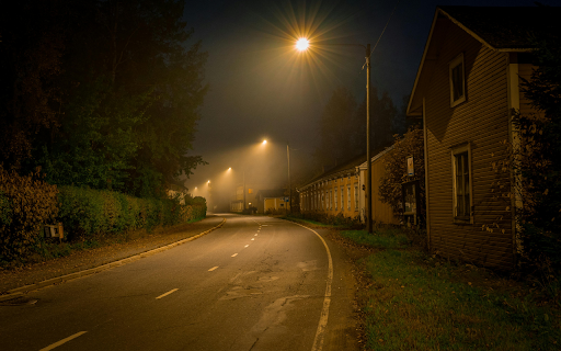 Road by the House Estate at Night  from Chrome web store to be run with OffiDocs Chromium online