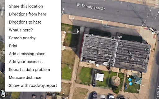 roadway.report for google maps  from Chrome web store to be run with OffiDocs Chromium online