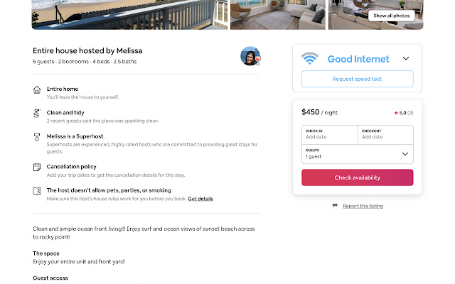 Roamer Airbnb Internet Speeds  from Chrome web store to be run with OffiDocs Chromium online
