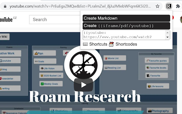 Roamhelper  from Chrome web store to be run with OffiDocs Chromium online