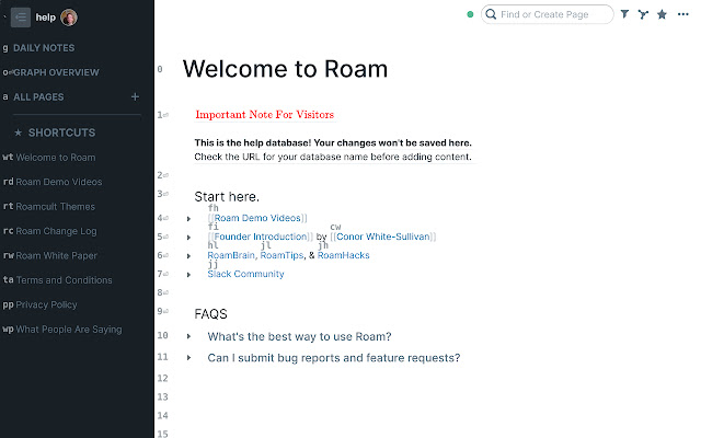 Roam Navigator  from Chrome web store to be run with OffiDocs Chromium online