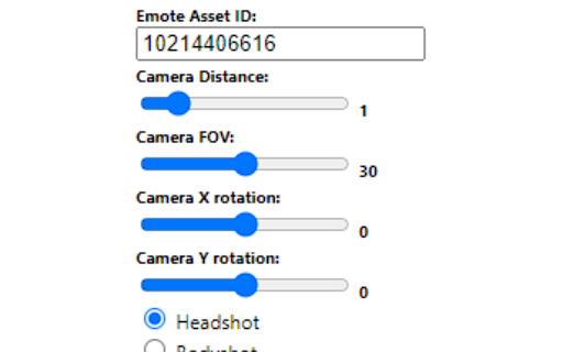 Roblox Avatar Emotes  from Chrome web store to be run with OffiDocs Chromium online
