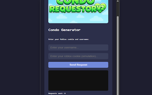 Roblox Condo Generator  from Chrome web store to be run with OffiDocs Chromium online