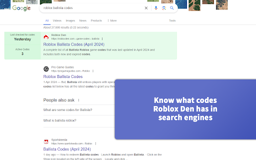 Roblox Den Roblox Game Codes  from Chrome web store to be run with OffiDocs Chromium online