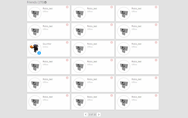 Roblox Friend Removal Button  from Chrome web store to be run with OffiDocs Chromium online