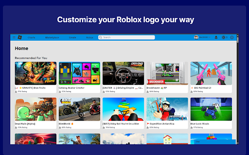 Roblox Logo Changer de la boutique en ligne Chrome doit être exécuté avec OffiDocs Chromium en ligne