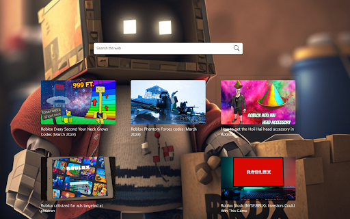Roblox New Tab  from Chrome web store to be run with OffiDocs Chromium online