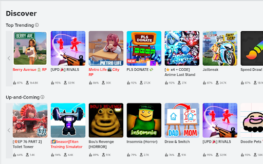 Roblox See Liked Games  from Chrome web store to be run with OffiDocs Chromium online