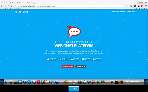 Rocket.Chat Screen Share  from Chrome web store to be run with OffiDocs Chromium online