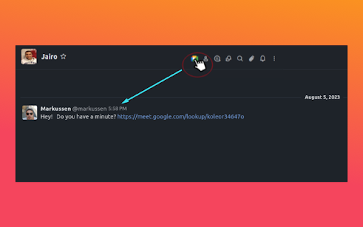 RocketMeet Google Meets from RocketChat  from Chrome web store to be run with OffiDocs Chromium online
