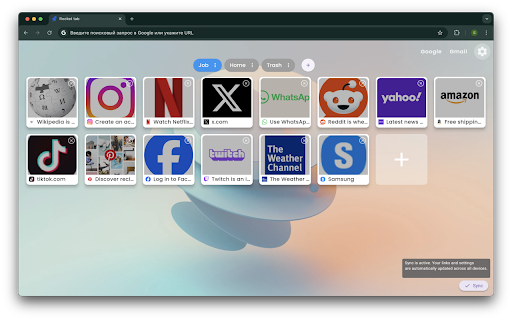Rocket tab  from Chrome web store to be run with OffiDocs Chromium online