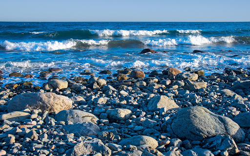 Rocky Shoreline  Rolling Waves  from Chrome web store to be run with OffiDocs Chromium online