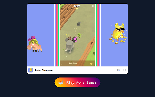 Rodeo Stampede Adventure  Animal  Strategy Game  from Chrome web store to be run with OffiDocs Chromium online
