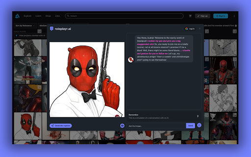 roleplayr.ai  from Chrome web store to be run with OffiDocs Chromium online