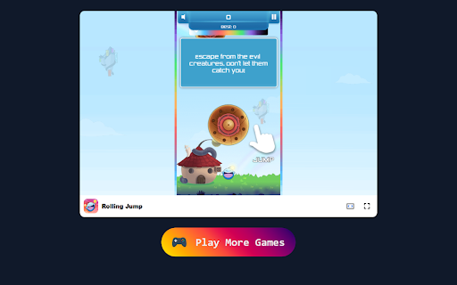 Rolling Jump Game Enjoy Free, Offline Arcade Fun Anytime!  from Chrome web store to be run with OffiDocs Chromium online