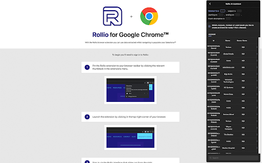 Rollio  from Chrome web store to be run with OffiDocs Chromium online