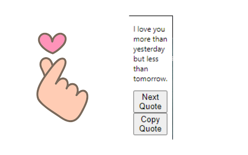 Romantic Quotes Generator  from Chrome web store to be run with OffiDocs Chromium online